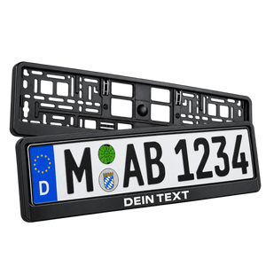Bedruckter Kennzeichenhalter