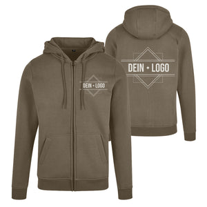 Zip Hoodie mit Druck