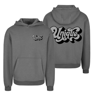 Fluffy Oversize Hoodie mit Druck