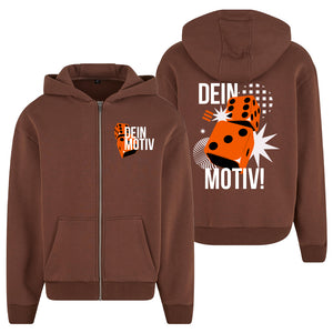 Oversize Zip Hoodie mit Druck