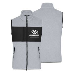 Fleeceweste Herren mit Druck